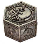Norse Viking Jewelry Box with Wolf Design