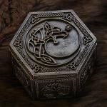 Norse Viking Jewelry Box with Wolf Design