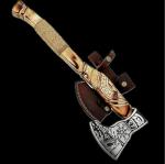 Hand-Forged 22-Inch Viking Axe with Sheath