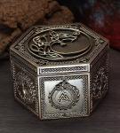 Norse Viking Jewelry Box with Wolf Design
