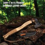 Viking Axe and Knife Set with Leather Sheaths