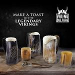 Authentic Viking Horn Mug Gift Set for Men