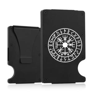 Personalized Viking Engraved Metal Slim Wallet
