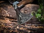Custom 18" Viking Throwing Axe with Leather Handle