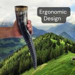 Viking Drinking Horn with Stand and Opener