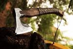 Hand Forged Viking Axe with Ash Wood Handle