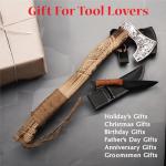 Viking Axe and Knife Set with Leather Sheaths