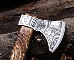 Hand-Forged Viking Axe with Leather Sheath