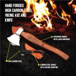 Viking Axe with Leather Sheath and Gift Knife
