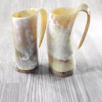 Viking Style Double Horned Tankard Mug