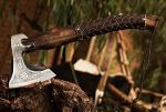 Hand Forged Viking Axe with Ash Wood Handle