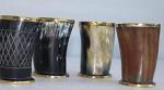 Set of 4 Viking Drinking Horn Mugs