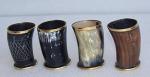 Set of 4 Viking Drinking Horn Mugs