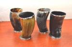 Set of 4 Viking Drinking Horn Mugs