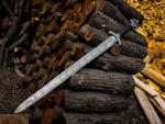Damascus Steel Viking Style Sword with Scabbard