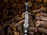 Damascus Steel Viking Style Sword with Scabbard