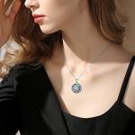 Viking Compass Necklace with Abalone Shell Pendant