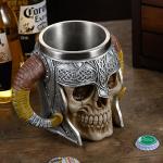 Meyas Viking Skull Mug – Stainless Steel Tankard