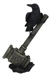 Odin's Raven on Thor's Hammer Figurine