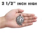 Large Celtic Crow Raven Viking Pendant Necklace