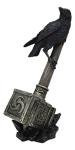 Odin's Raven on Thor's Hammer Figurine
