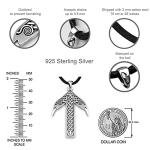 Viking Tiwaz Rune Necklace - Sterling Silver Pendant