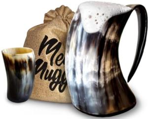 Viking Drinking Horn Mug and Shot Glass Set