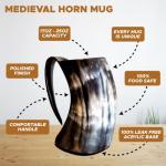 Viking Drinking Horn Mug and Shot Glass Set