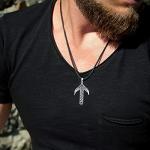 Viking Tiwaz Rune Necklace - Sterling Silver Pendant