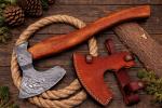 Personalized Damascus Steel Viking Bearded Tomahawk Axe