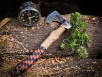 Custom 18" Viking Throwing Axe with Leather Handle