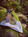 Hand-Forged Viking Throwing Axe with Sheath
