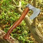 Personalized Hand Forged Damascus Steel Viking Hatchet