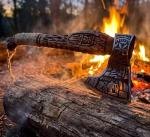 Personalized Viking Axes with Leather Sheath