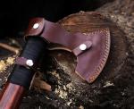 18" Carbon Steel Viking Throwing Axe with Leather Sheath