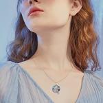 Raven Necklace with Crystal and Crescent Moon