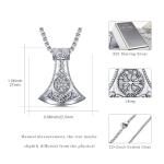 Viking Axe Necklace in 925 Sterling Silver