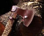 Hand-Forged Viking Axe with Leather Sheath