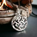 Sterling Silver Viking Thunder Cross Necklace
