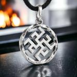 Sterling Silver Viking Thunder Cross Necklace