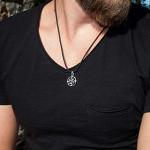 Sterling Silver Viking Thunder Cross Necklace