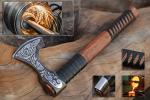 19-Inch Viking Axe with Leather Sheath