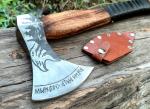 Hand Forged Viking Axe with Eagle Design