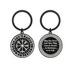 Viking Compass Keychain - Norse Protection Amulet