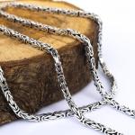 Sterling Silver Byzantine Chain Necklace for All Sizes