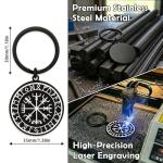 Viking Compass Keychain - Norse Protection Amulet