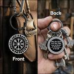Viking Compass Keychain - Norse Protection Amulet