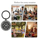 Viking Compass Keychain - Norse Protection Amulet