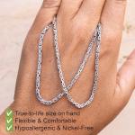Sterling Silver Byzantine Chain Necklace for All Sizes