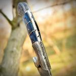 Damascus Steel Viking Knife with Curved Blade